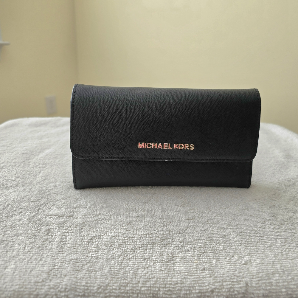 Michael Kors Black Trifold Wallet